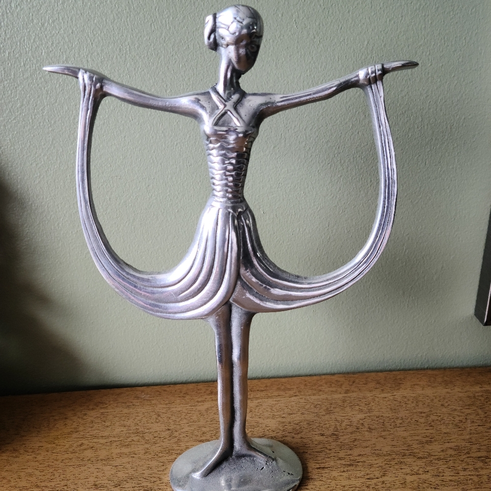 Handcrafted Mexican pewter ballerina
